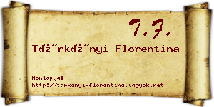 Tárkányi Florentina névjegykártya